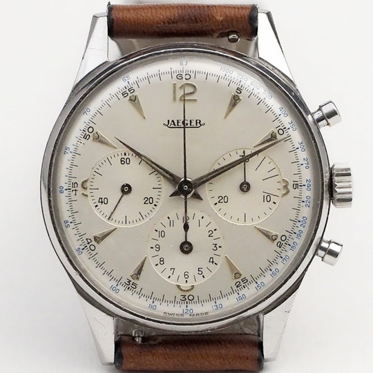 Chronographe Jaeger LeCoultre Acier Mécanique Réf.2638 Cal. UG 285 -1964-