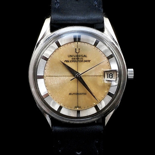 Universal Genève Polerouter Date Acier Réf 204610.6 Cal.218.2 MICROTOR -1963-
