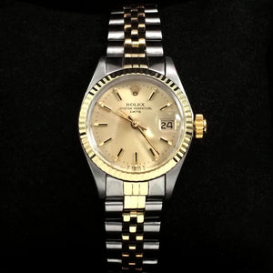 Rolex Lady Oyster Perpetual Date Or/Acier Réf.6917 Cal.2030 -1974-