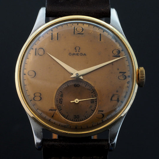 Omega Jumbo or/acier 30T2 ’Copper Dial’ 37 x 37mm réf : 2181/ 4  -1944-