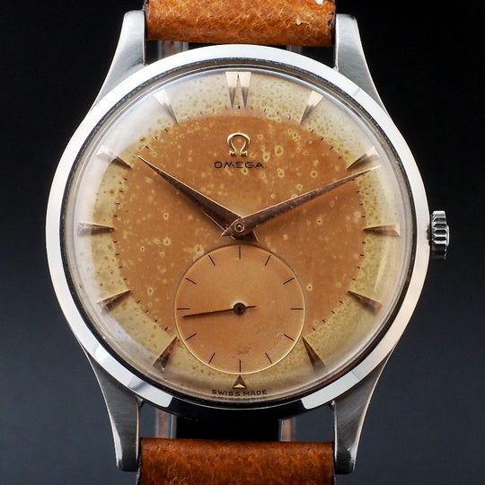 Omega mécanique acier 30T2 ’Tropical Dial’ 37,5 x 37,5 mm Réf. 2609-12 - 1952 -