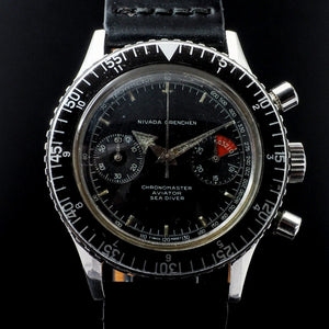 Chronographe Nivada Grenchen Aviator Sea Diver Valjoux 92 -1964-