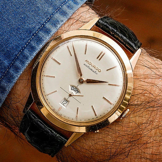 Movado Jumbo Day-Date Or rose 18Kts Réf. R8533  Cal.118 -1958-